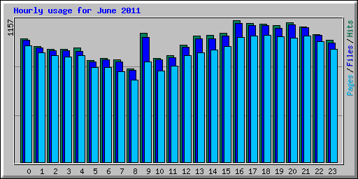 Hourly usage for June 2011